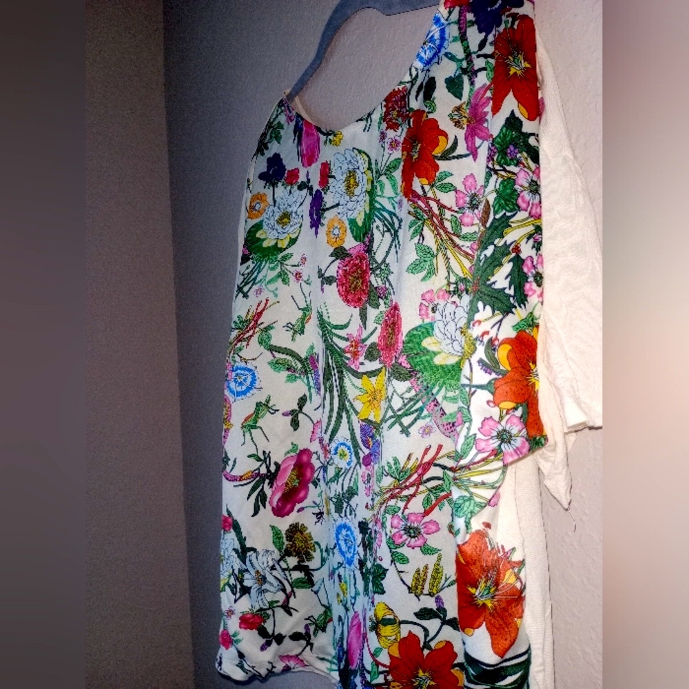 Ellos Multicolor Vintage Floral Women's Blouse size L - Picture 2 of 9